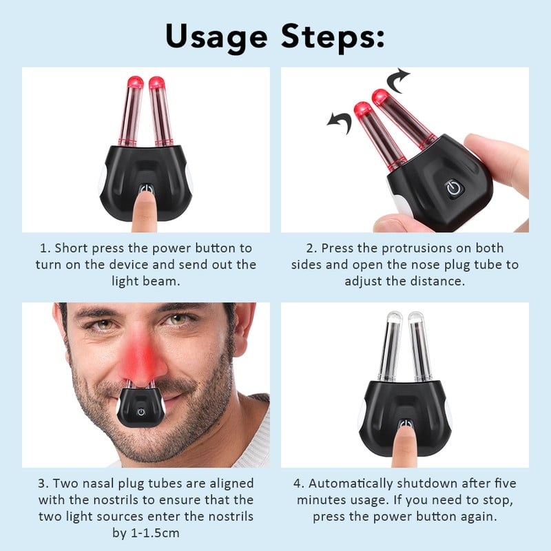 2025 Nose Device, Rechargeable Portable Rhinitis Phototherapy Device, Itchy Nose Relief Device Provides Rapid And Effective Sterilization, Easy Cleaning and Maintenance