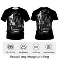 thumbnail image 2 of Rebaike Men's Skull and Poker Graphic T-Shirt All Over Print Skeleton Card Tee Short Sleeve Streetwear, 2 of 7