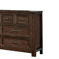thumbnail image 2 of 6 Drawer Transitional Wooden Dresser with Molded Trim Brown, 2 of 3