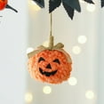 thumbnail image 4 of HarvestHaven Mini Pumpkin Decor - Soft Velvet Halloween & Fall Desktop Ornament | 3.5'' Handmade Cute Jack-O-Lantern | Multicolor | Indoor/Outdoor Use | Gift Ready | 1PCS, 4 of 8