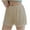 Beige, variant on Fengqque Women's Pants Summer Solid Color Stretch Beach Shorts Large Size Cotton Linen Pants Leggings High Rlasticity Large Size Half Pants Can Be Worn Externally Slim Fitting Leggings S-4XL