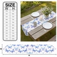 thumbnail image 3 of Blue Purple Butterfly Table Runner Linen Burlap Table Runner 72 Inches Long Watercolor Elegance Butterflies Dresser Scarves for Kitchen Island Coffee Dining Party Wedding Holiday Decor 14"x72", 3 of 8