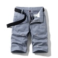 thumbnail image 2 of LYMAYTER 29-38 Men Breathable Cargo Shorts Cotton Embroidery Bermuda Zipper Baggy for Shorts, 2 of 8