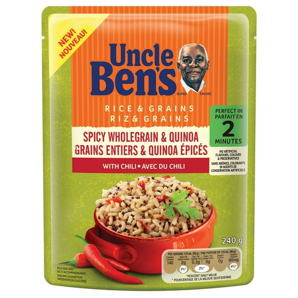 Grains entiers et quinoa épicés avec du chili Riz et grains de Uncle Ben's 240 g