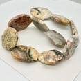 thumbnail image 7 of Crazy Lace Agate Faceted Bead 8" Strand | 40x30mm | Orange/Grey/Pink | Octagon |, 7 of 7