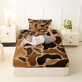 thumbnail image 4 of Feelyou Plane Camo Twin Sheet Sets for Boys, Rustic Camouflage Bedding for Bedroom, Brown, 3-Piece, 4 of 5