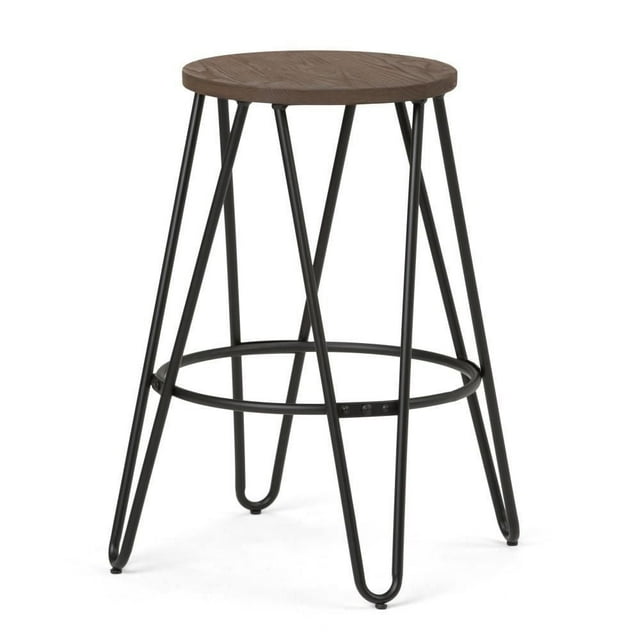 Kendall 24 inch Metal Counter Height Stool with Wood