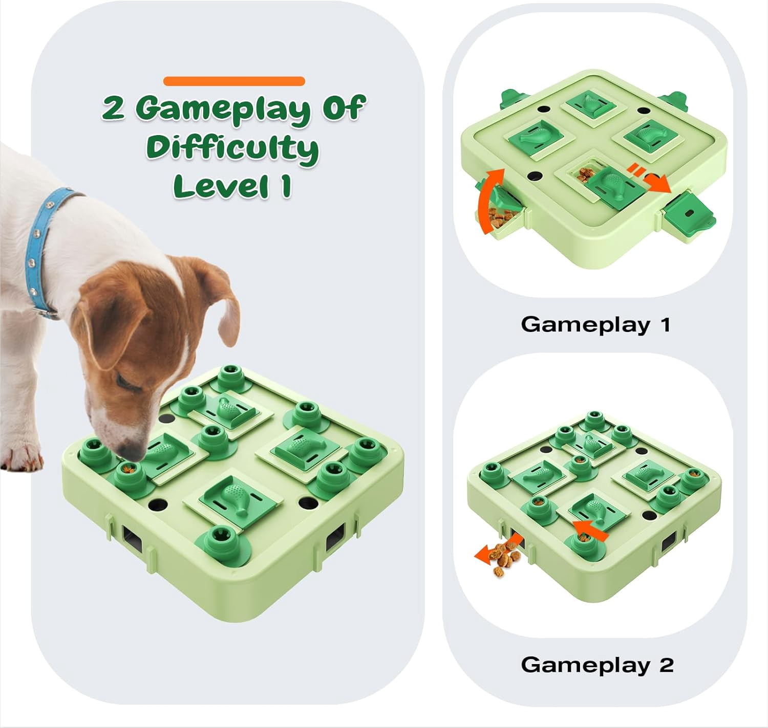 Dog Chess Puzzle Toy, Large Size, U.S. Brand & Design, 3 Levels of Step-by-Step Challenge for Smart Dogs Interactive Boredom Buster Mental Stimulation Enrichment Toys Puppy Treat Brain Puzzles