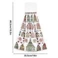 thumbnail image 6 of Yayeee Kitchen Hanging Hand Towels Set of 2 with Loop Bathroom Absorbent Tie Towel, Green Nordic Christmas House, 6 of 7