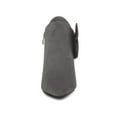 thumbnail image 2 of BLISSFUL STEP Women's Zip Pointed Toe Stiletto Bow Heels Ankle Boots Grey 7.5, 2 of 8