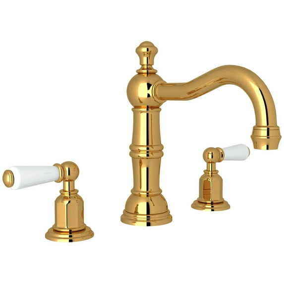 Perrin And Rowe U.3720L-2 Edwardian 1.2 GPM Widespread Bathroom Faucet - Brass