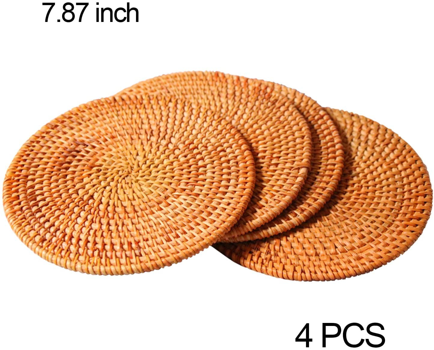 Details about   4 Pcs Rattan Trivets for Hot Dishes-Insulated Hot Pads Durable Pot Holder for