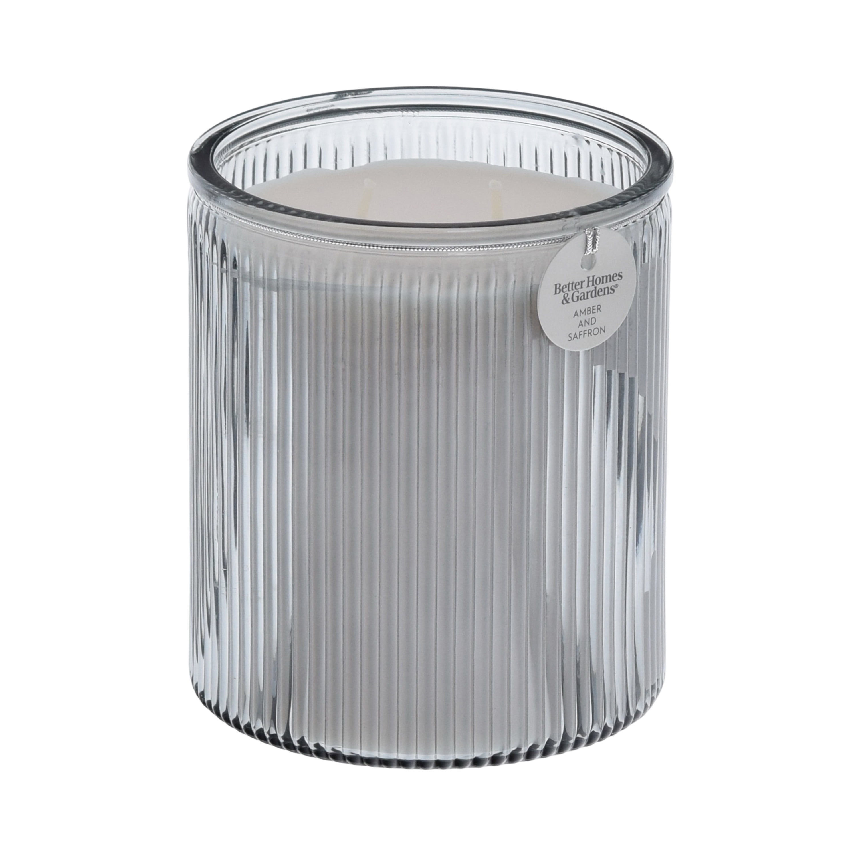 Better Homes & Gardens Amber and Saffron Scented 2-Wick 17.1 oz Ribbed Jar Candle