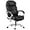 Black, variant on HYJY Office Chair High Back Computer Desk Chair, PU Leather Adjustable Height Modern Executive Swivel Task Chair with Padded Armrests and Lumbar Support (Black)