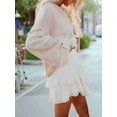 thumbnail image 2 of Flowy Shorts for Women Casual Boho Ruffle Tiered Skorts High Waist Mini Skirts White XL, 2 of 4