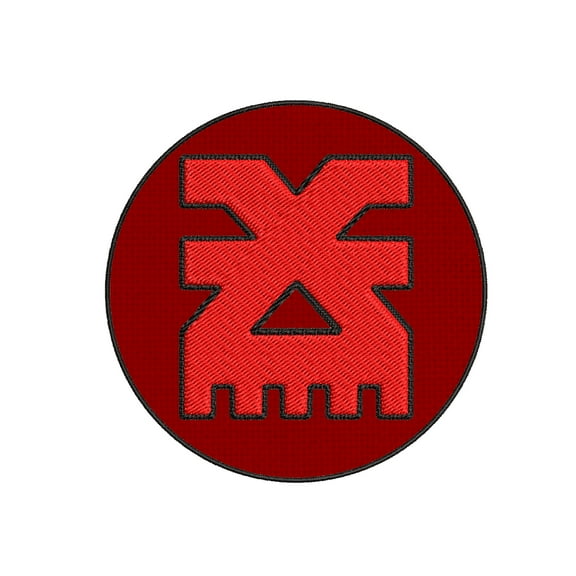 Khorne Warhammer 40k Embroidered Patch Iron-On Applique, Cosplay Vest Clothing Badge Back Packs Uniform, Geeks & Gamers, Table Top, Anime, Cartoon, Grim Dark DIY