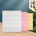 thumbnail image 3 of 30 Piezas Etiqueta Engomada Autoadhesiva de Ladrillo 3D Papel Pintado de Espuma Impermeable DIY Habitación Cocina Techo Techo Fondo Tatuajes de Pared - A, 3 of 5
