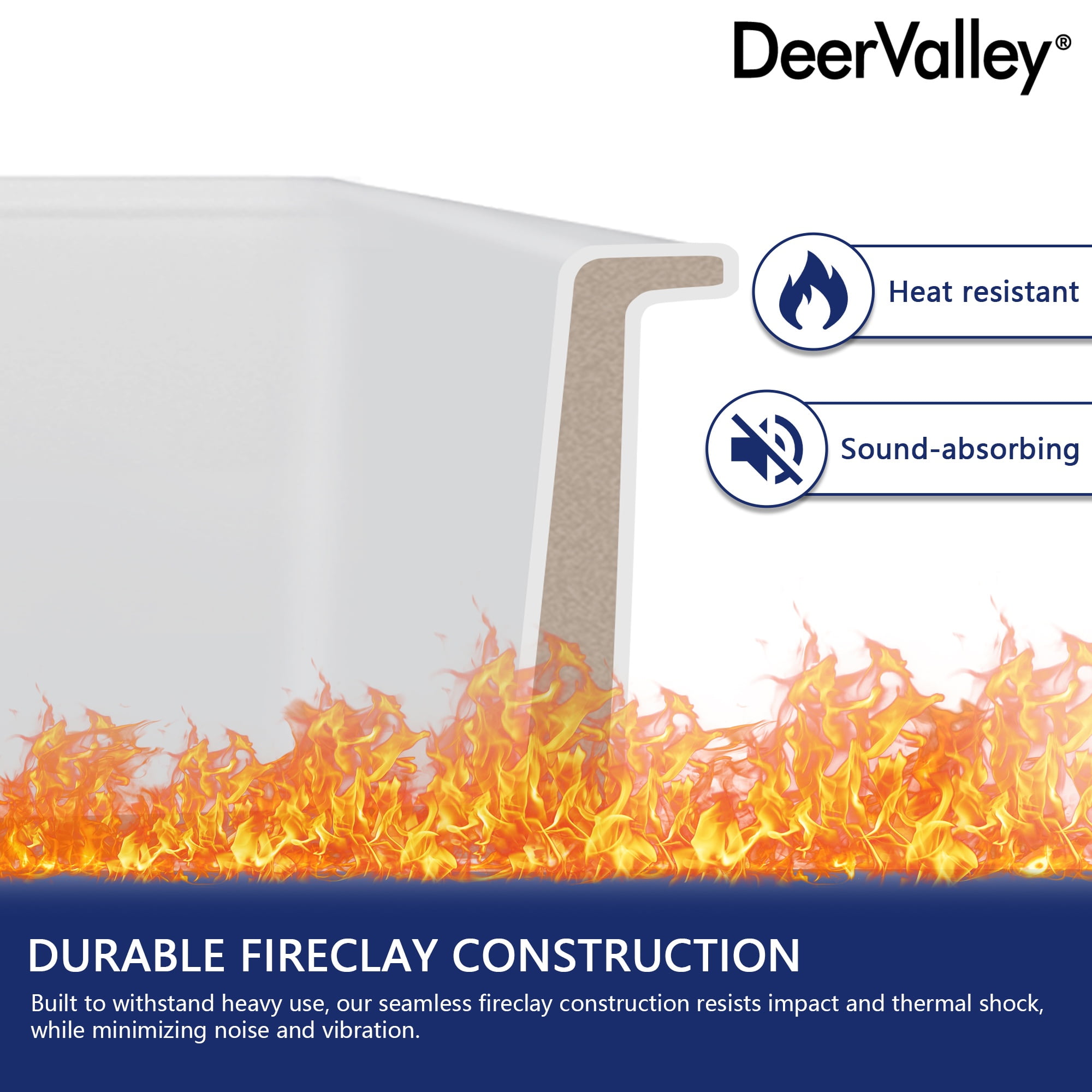 33 in. L x 19 in. W Rectangular Undermount Single Bowl Fireclay Workstation Kitchen Sink with Cutting Board, Bottom Grid
