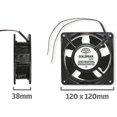 thumbnail image 2 of High-temperature Axial Fan For Fireplace - Insertable, Metal Blades, Silent, Universal (120 X 120 X 38mm), 2 of 4