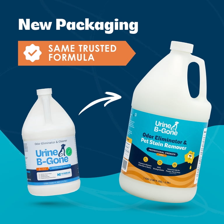 Kinzua Environmental Urine B-Gone Enzyme Cleaner, Citrus Scent, 1 Gallon Pet Stain & Odor Remover - Walmart.com Kinzua Environmental Urine B-Gone Enzyme Cleaner, Citrus Scent, 1 Gallon Pet Stain & Odor Remover - Walmart.com