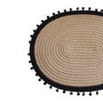 thumbnail image 3 of Manteles Decorativos de Algodón Y Lino para Mesa de comedor Macarena Manteles individuales redondos negro, 3 of 8