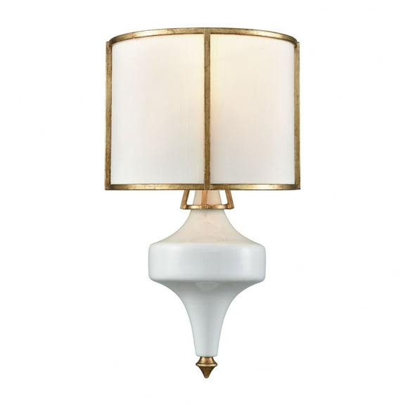 33050/1-Elk Home-Ceramique - 1 Light Wall Sconce in Traditional Style with Luxe/Glam and French Country inspirations - 15 Inches tall and 8 inches