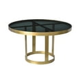 thumbnail image 1 of homeroots Salon 400862 Table Basse Ronde Noire et Dorée Moderne, 1 of 1
