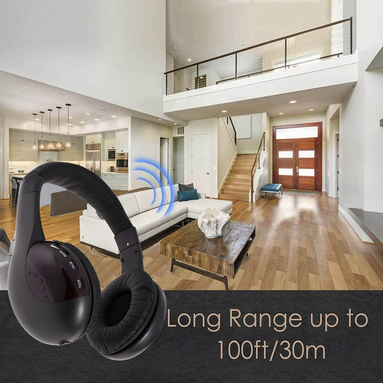 Eleanos 2.4G RF Wireless Headphones for TV Watching Home Theater