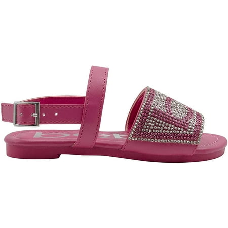 

bebe Girls Big Kid Slip-On Rhinestone Strap Fashion Sandals