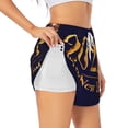 thumbnail image 1 of Balery 2025 Happy New Year 3 Pantalones cortos deportivos para mujer con forro y dos bolsillos, elásticos, para entrenamiento, gimnasio, yoga-X-Large, 1 of 7