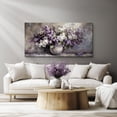 thumbnail image 2 of Large Wall Art for Living Room Purple Flowers Still Life Decoration Print Floral Botanical Painting Rustic Wall Decor for Kitchen Dining Room Modern Farmhouse - 29"x57", 2 of 7