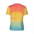 thumbnail image 6 of T Shirt For Men Sunset Print Subtle Pan Flag Hip Hop Running T-Shirts Short Sleeves Quick Dry Tops B, 6 of 7