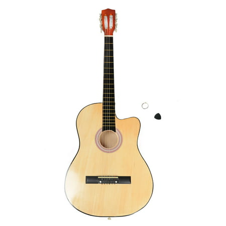 38 Inch Cutaway Acoustic Guitars with Guitar Plectrum Wood