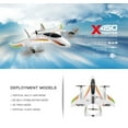 thumbnail image 3 of X450 RC Airplane, 2.4G Remote Control 6 Channel Brushless Motor Aircraft, Vertical Takeoff LED RC Glider Fixed Wing Plane RTF, 3 of 10