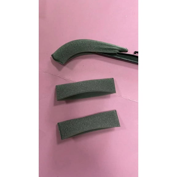 Voiceine 50Pcs Clothing Hanger Sleeve Hanger Sponge Padded Hangers Hanger Foam Cover Hangers Garment Protector Pad Anti- Skid Closet Hanger Cover Black