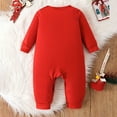 thumbnail image 4 of Newborn Print Boys Romper Jumpsuit Long Sleeve Soft Bodysuit With Snap Closure, 4 of 8
