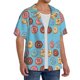 thumbnail image 2 of Fotbe Cute Donut Camisa Estampada de Manga Corta para Hombre, Casual de Verano, Estilo Playero, Sin Arrugas-Large, 2 of 5