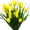 Yellow, variant on Morttic 8 Pcs Tulips Artificial Flowers for Outdoors, Fake Plants Faux Plastic Silk Floral Arrangement for Home Indoor Outside Table Vase Garden Spring Decor