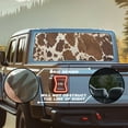thumbnail image 2 of SEANATIVE Truck Rear Window Decal Waterproof UV Protection Automotive Decals for Truck SUV Pickup Back Window Decor, 66.9 x 22.4 Inches, Car Exterior Accessories, Brown Cow Print, 2 of 7