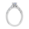 thumbnail image 2 of 0.40 Carat Pave, Prong Set Diamond Engagement Ring Band in 14K White Gold (Ring Size 5.25), 2 of 5