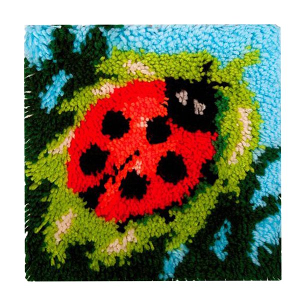 Kits de alfombras para hacer alfombras, bordados, crochet, para dormitorio, sala de estar Mariquita