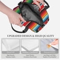 thumbnail image 2 of Japuie Mexican Serape Blanket Stripes Print Insulated Lunch Bag for Women Men,Reusable Lunch Box with Adjustable Shoulder Strap,Adult Leakproof Portable Cooler Tote Bags for Work Office Travel Picnic, 2 of 7