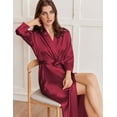 thumbnail image 5 of Ekouaer Silk Robes for Women Long Satin Bride Bridesmaid Wedding Party Robes Lightweight Sexy Sleepwear with Pockets, 5 of 7