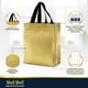 thumbnail image 4 of Set de 60 bolsas de regalo Nush Nush, color dorado, reutilizables, 20 x 10 x 25 cm, 4 of 6