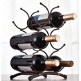 thumbnail image 4 of Botellero vertical para vino Botellero de madera de escritorio para 6 botellas de vino, estante para vino para decoración del hogar y estante de almacenamiento de cocina, bar, bodega, armario, de, 4 of 5