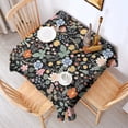thumbnail image 2 of Pioneer Flower Floral Print Pattern Square Tablecloth,Waterproof Square Table Cover,Wipeable Spillproof Washable Table Cover for Home Kitchen Party Decor 60"x60"(152x152cm), 2 of 6