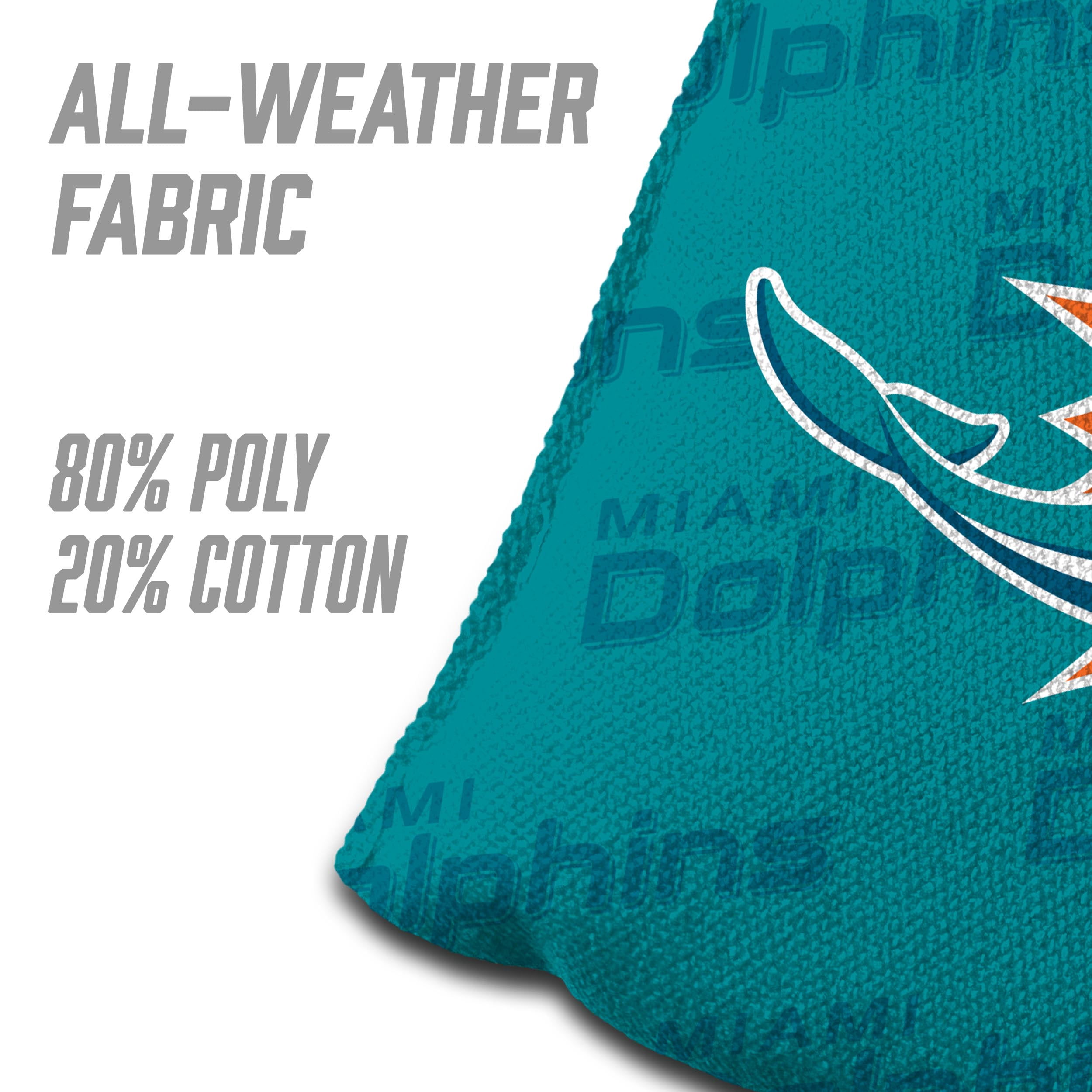 NFL Miami Dolphins Cornhole Bags - 4PK - Teal
