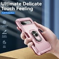 thumbnail image 5 of Allytechgroup for Google Pixel 9 Case Cover, with Ring Holder Stand Hybrid Rugged Protective Shockproof Bumper Phone Case for Google Pixel 9 - Pink, 5 of 9