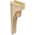 thumbnail image 5 of 4"W x 8"D x 24"H Thin Viola Rough Cedar Woodgrain TimberThane Corbel, Primed Tan, 5 of 6
