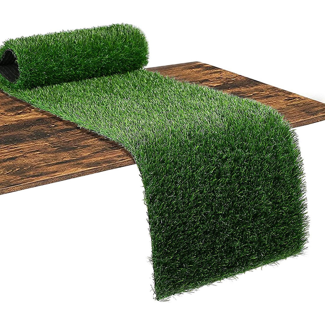 Grass Table Runner 12 x 72 Inch, Green Artificial Tabletop Decor for Wedding, Birthday , Banquet, Baby Shower